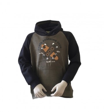 Hoodie skateboard groen